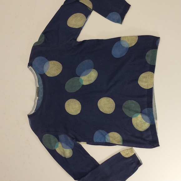 Italian Luxury Brand in bed with you Cashmere Lite Sweater Polka Dot Top Soft XL - Picture 4 of 10